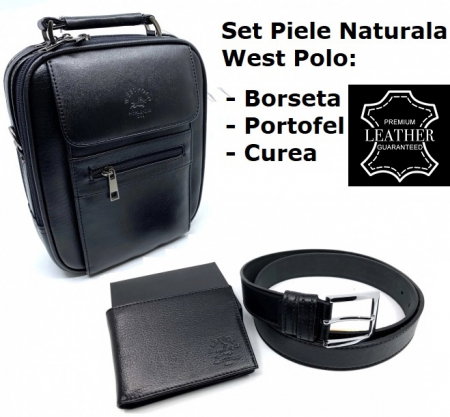 Set Cadou Bărbați WestPolo – Borsetă, Portofel și Curea din Piele Naturală [1]