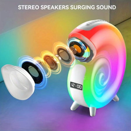 Life Assistant - Multifunctional Lampa muzicala, difuzor wireless, lumini LED colorate si ceas electronic [1]