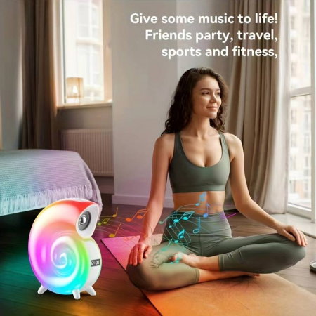 Life Assistant - Multifunctional Lampa muzicala, difuzor wireless, lumini LED colorate si ceas electronic [2]