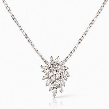 Bijuterii - Lumière Bridal – Colier Statement cu Cristale Strălucitoare