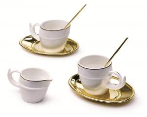 Luxury Gold Coffee Set for 2 by Chinelli - Made in Italy [1]