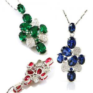 Cercei şi medalion Precious Safir by Borealy Argint 925 [8]