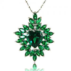 Smaralde Marquise Set Cercei, Colier şi Inel - Pietre Preţioase Argint 925 [5]
