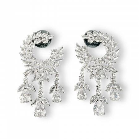 Cercei Zirconia Diamonds Leaf Olive Drops [3]