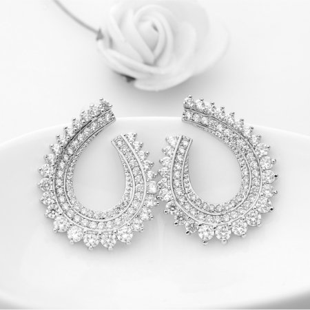 Olive Leaf Micro Pave Diamonds Cercei [2]