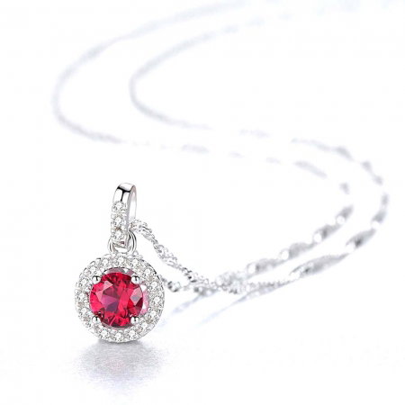 Pink Sapphire Pallace Set Cercei si Colier Argint 925 by Borealy [2]