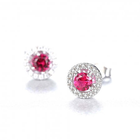 Pink Sapphire Pallace Set Cercei si Colier Argint 925 by Borealy [1]