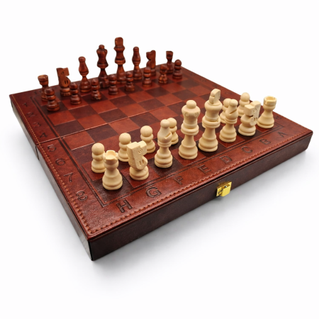 Set Șah Piele Premium Cadou Elegant Bărbați [1]