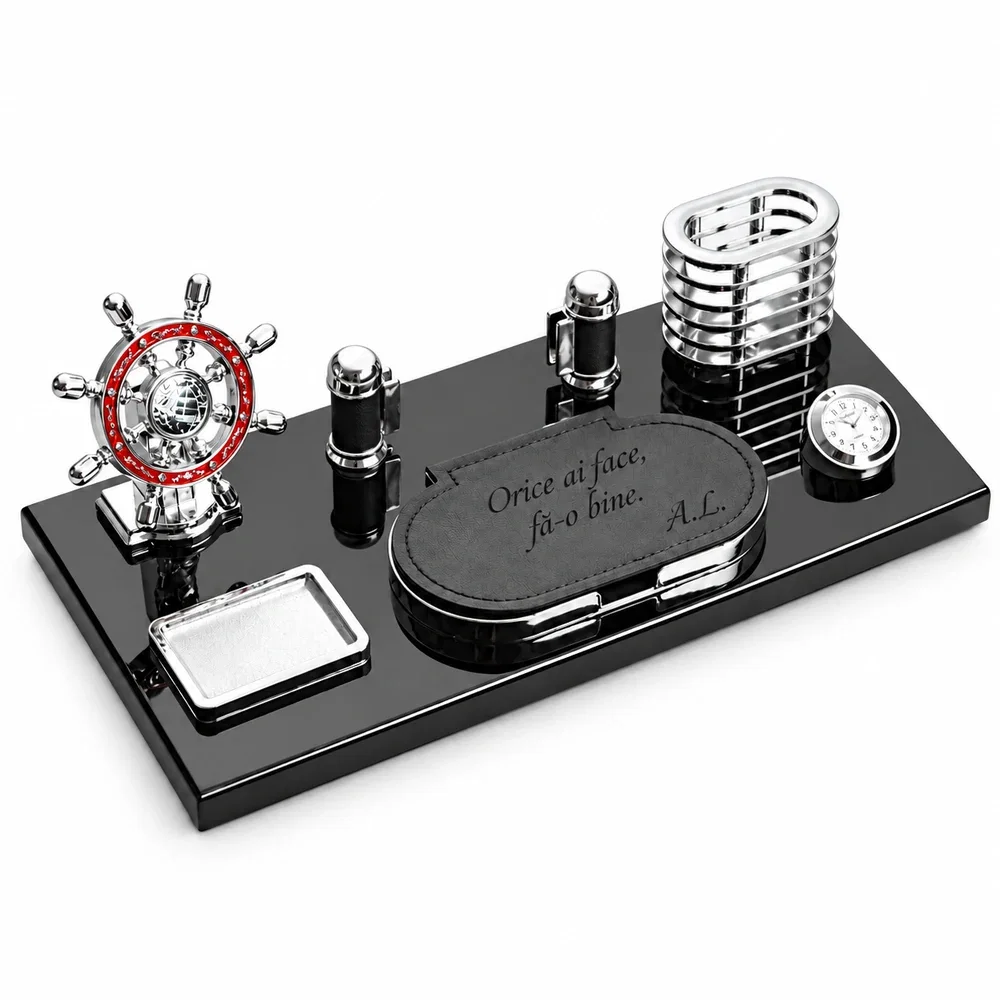 Set birou Nautic Silver cu ceas [1]