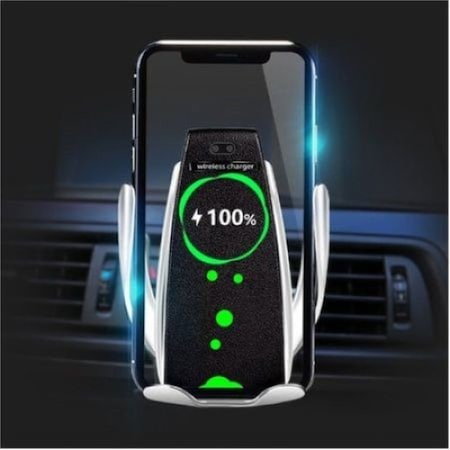 Smart Sensor Car Wireless Charger Argintiu - Suport Auto Cu Incarcare Wireless [3]