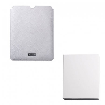 Husă pentru Ipad Nina Ricci din piele alba & Cadou Port Key [2]