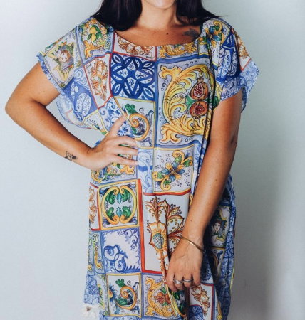 Rochie Plaja Poncho Sicily Lemon [2]