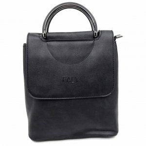 Rucsac dama Borealy, Versatile Black, din piele ecologica [0]