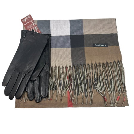 Scottish Brown Esarfa Casmir & Mănuşi Piele Naturala [0]