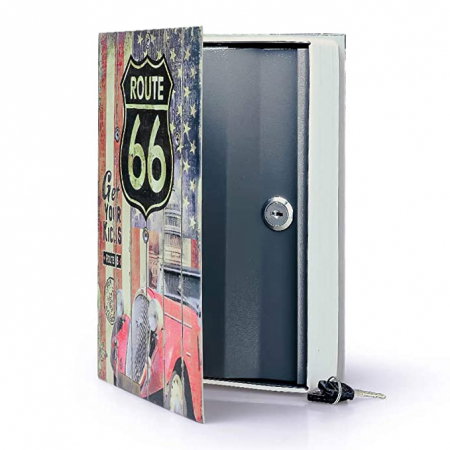 Seif in forma de carte Route 66, Big size: 24 x 15,5 x 5,5 cm [1]