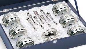 Serviciu de Cafea/Ceai 6 Persoane Silver Plated by Chinelli - made in Italy [1]