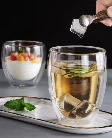 Set 2 Pahare din sticla dubla pentru Coffee 350 ml Kitchen [0]