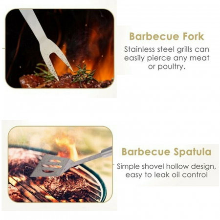 Set 3 ustensile pentru grătar Barbeque [2]