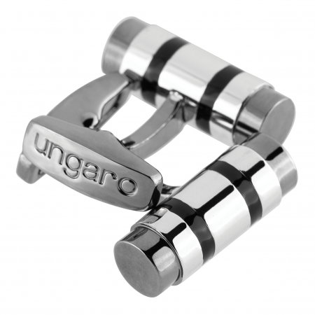 Cadouri pentru Ingineri - Cadou Uomo Ungaro Pix Roller Chrome & Butoni Ungaro Black