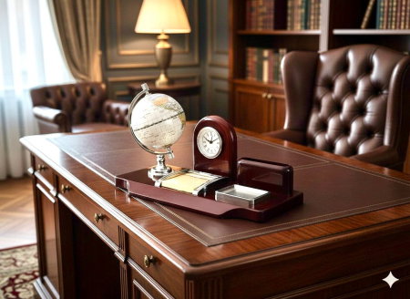 Set Birou Business Desk Antique Clock [6]