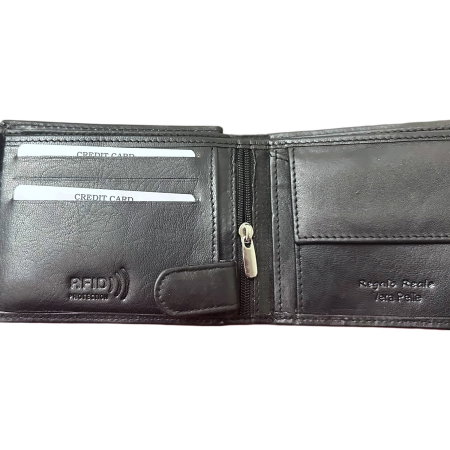Set Cadou Portofel și Curea din Piele Naturală Neagră, Regalo Reale, cu Protecție RFID [4]