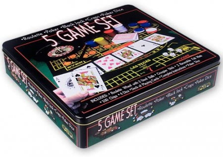 Set cazino "Las Vegas" - 5 Jocuri: ruleta, poker, Black Jack, craps, poker dice [5]