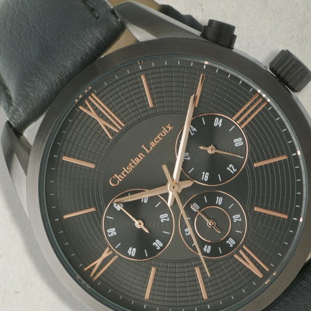 Ceas Cronograf Textus Leather Grey Christian Lacroix si Batista Matase by Borealy [1]