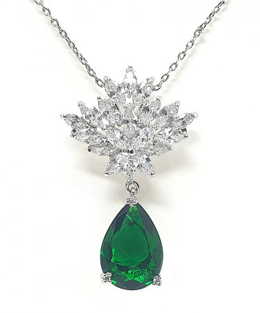 Set Cercei si Colier Borealy Glamorous Diva Smarald [1]