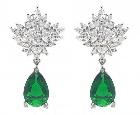 Set Cercei si Colier Borealy Glamorous Diva Smarald [3]