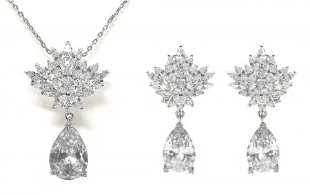 Set Cercei si Colier Borealy Glamorous Diva White [0]