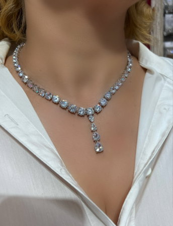 Set Colier si Cercei Crystal Mireasa Wedding [1]