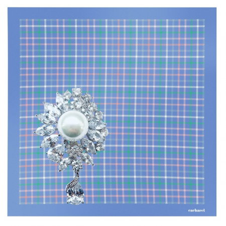 Set Esarfa Blue Harlow Cacharel si Brosa Pearl Blooming [0]