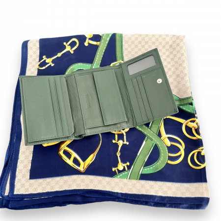 Set Portofel Green piele naturala si Esarfa Matase [2]