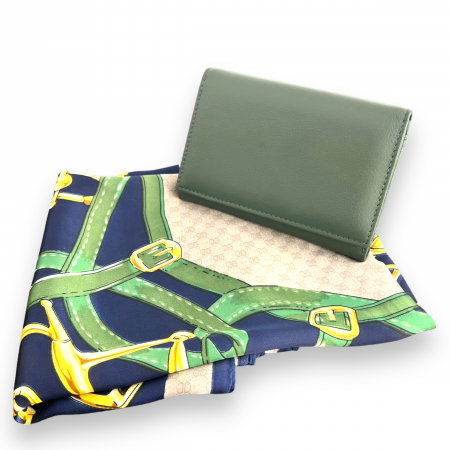Set Portofel Green piele naturala si Esarfa Matase [0]