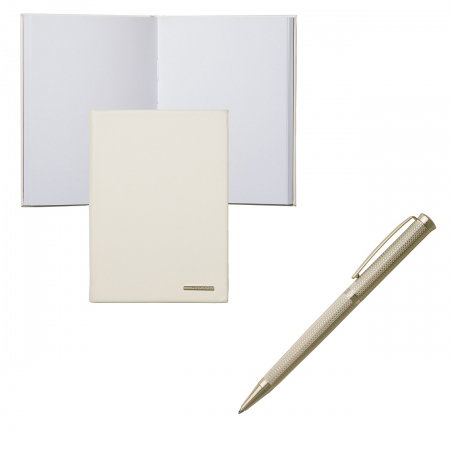 Set White Lady Gold Ballpoint si Note Pad Hugo Boss, si Brăţară Tennis Gold Diamonds [6]
