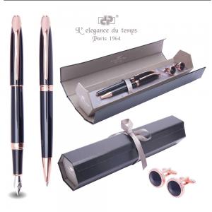 Cadou Business Desk Black & Rose Gold Stilou, Pix si Butoni [0]