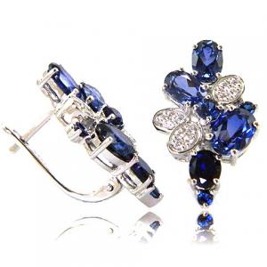 Cercei şi medalion Precious Safir by Borealy Argint 925 [6]