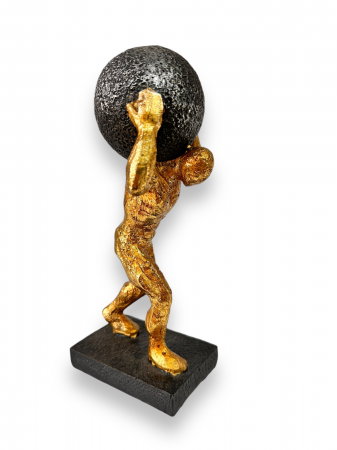 Statueta Atlas ce tine pe umeri bolta cereasca, Golden [3]