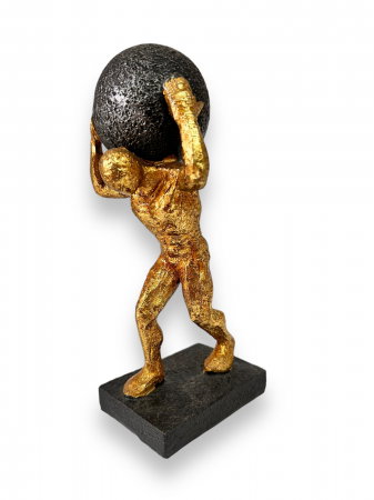 Cadouri aniversare - Statueta Atlas ce tine pe umeri bolta cereasca, Golden