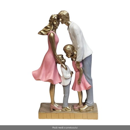 Cadouri pentru Soti - Statuetă decorativă din rășină Părinți și Copii, Moment de Tandrețe, 23 cm