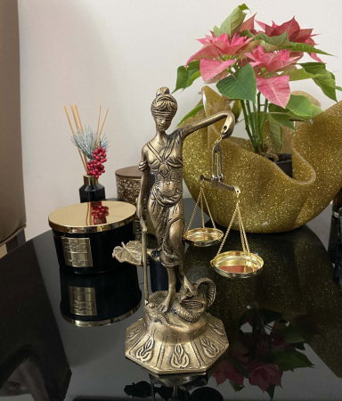 Statueta Zeita Justitiei, Bronz, 25 cm, Golden [2]