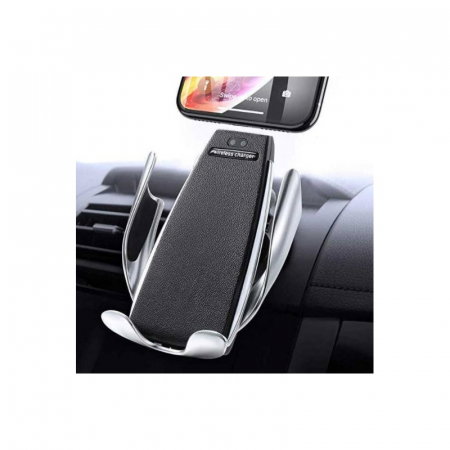 Smart Sensor Car Wireless Charger Argintiu - Suport Auto Cu Incarcare Wireless [1]