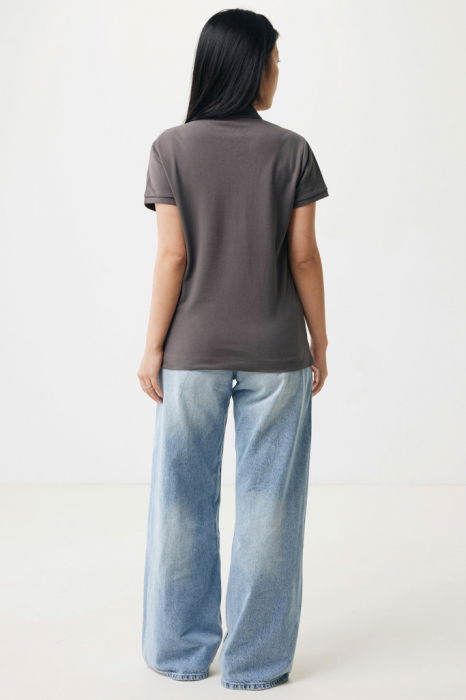 Tricou polo dama IQONIQ Yosemite, bumbac organic si reciclat, 220 GSM, medium fit [8]