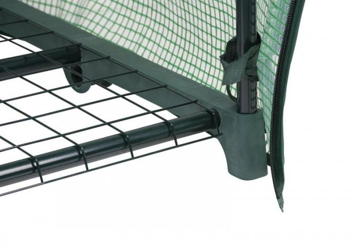 Mini sera pentru flori si legume, 5 nivele, cadru din metal, 69x49x200 cm, verde [5]
