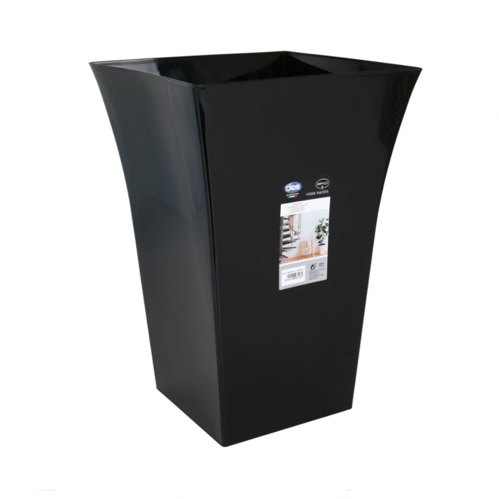 Ghiveci decorativ negru, 30x30x44 cm, Dem Espaso [1]