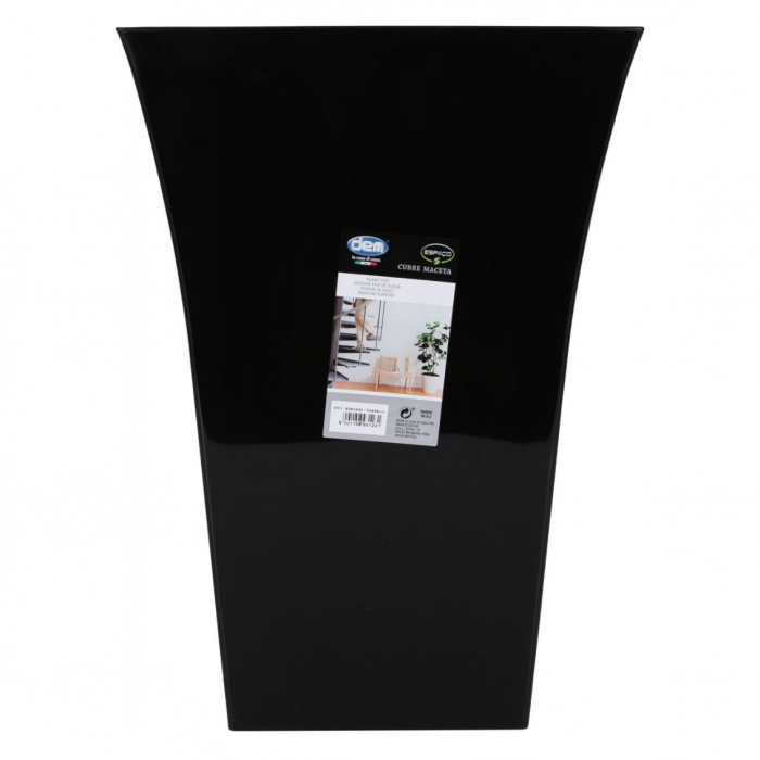 Ghiveci decorativ negru, 30x30x44 cm, Dem Espaso [2]
