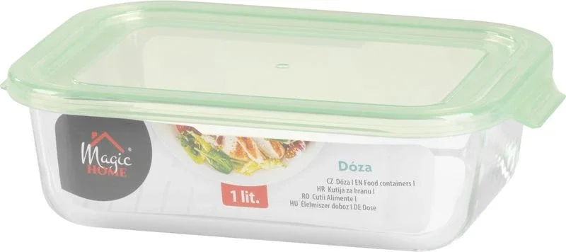 Caserolă din sticlă borosilicată cu capac 650 ml MagicHome, dreptunghiulară [3]