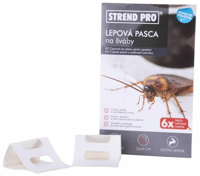 Set 6 capcane adezive Strend Pro, impotriva gandacilor, 22 x 14 cm [1]