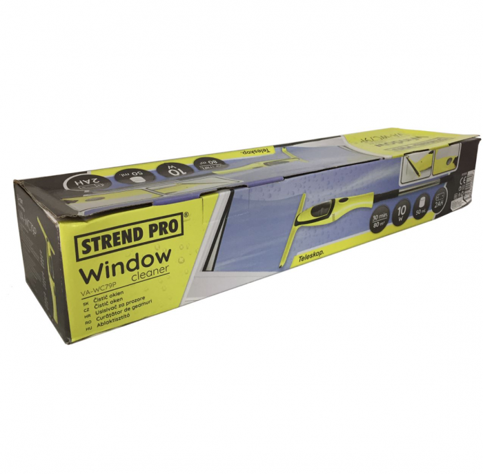 Aspirator cu acumulator, telescopic, pentru geamuri, Strend Pro VAC-80E, Li-Ion, 280 ml, telescop 65 cm [5]