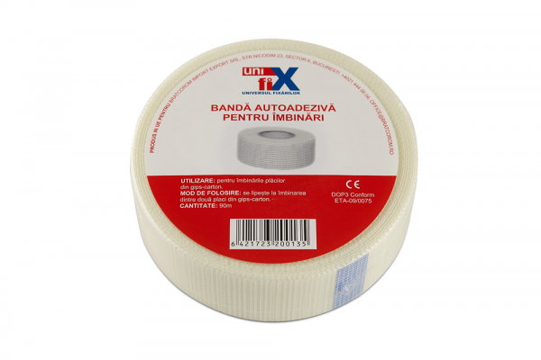 Set 24 de role, banda autoadeziva pentru imbinari  la placile de gips carton 48 mm x 90 M [1]